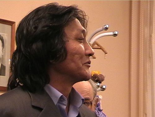 Гость вечера - известный казахский поэт и кинематографист Хаким Булибеков.